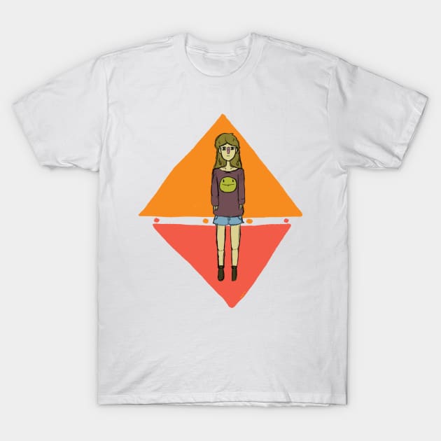 Triangle Girl T-Shirt by mynameis_olive